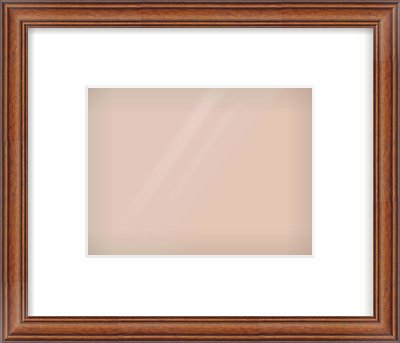 Brown Cushion Frame for 20 × 15cm artwork, with Smooth White Single Mount