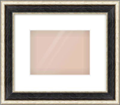 Black & Champagne Silver Spoon Frame for 20 × 15cm artwork, with Smooth White Single Mount