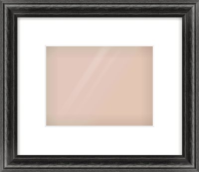 Black Cushion Frame for 20 × 15cm artwork, with Smooth White Single Mount