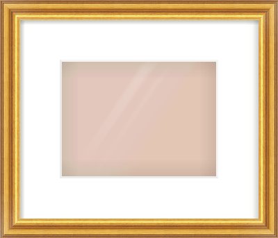 Gold Reverse Frame for 20 × 15cm artwork, with Smooth White Single Mount