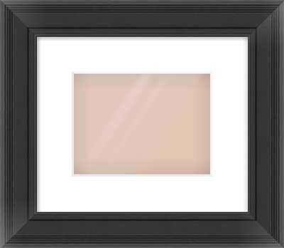 Black Spoon Frame for 20 × 15cm artwork, with Smooth White Single Mount