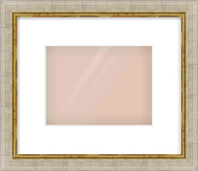 Silver Foil Flat Frame for 20 × 15cm artwork, with Smooth White Single Mount