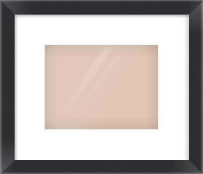 Black Flat Frame for 20 × 15cm artwork, with Smooth White Single Mount