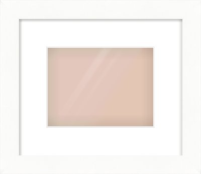 White Bevel Frame for 20 × 15cm artwork, with Smooth White Single Mount