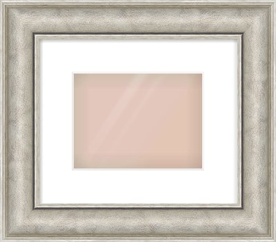 Silver Scoop Frame for 20 × 15cm artwork, with Smooth White Single Mount