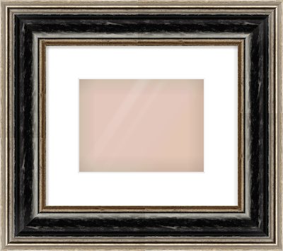 Black & Champagne Silver Spoon Frame for 20 × 15cm artwork, with Smooth White Single Mount