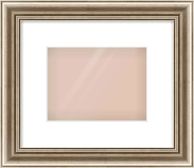 Silver Cushion Frame for 20 × 15cm artwork, with Smooth White Single Mount