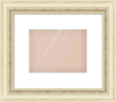 Ivory Distressed Frame for 20 × 15cm artwork, with Smooth White Single Mount