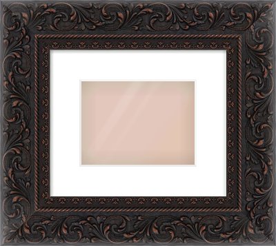 Black Reverse Frame for 20 × 15cm artwork, with Smooth White Single Mount