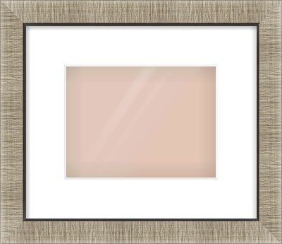 Silver & Black Sided Flat Frame for 20 × 15cm artwork, with Smooth White Single Mount