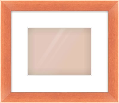 Bronze Flat Frame for 20 × 15cm artwork, with Smooth White Single Mount