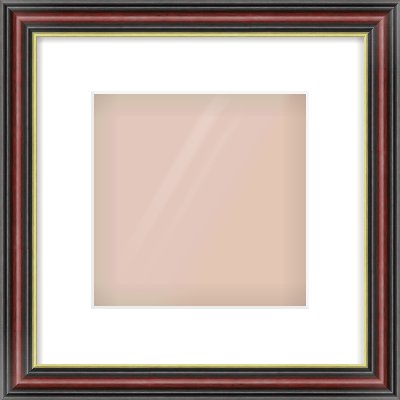 Brown Reverse Frame for 20 × 20cm artwork, with Smooth White Single Mount