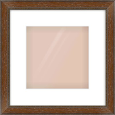 Walnut / Pewter Reverse Frame for 20 × 20cm artwork, with Smooth White Single Mount