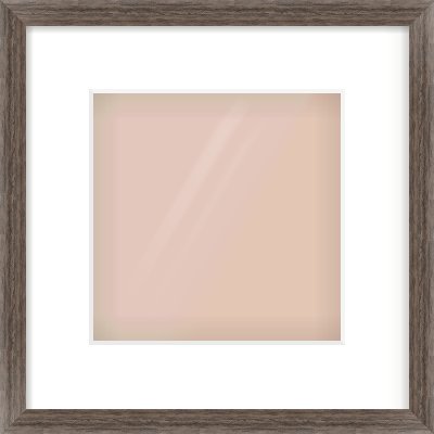 Dark Walnut Flat Frame for 20 × 20cm artwork, with Smooth White Single Mount
