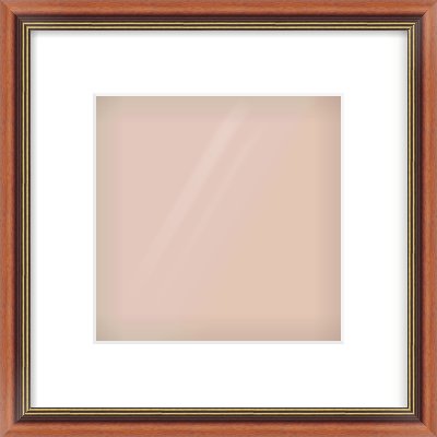 Brown Spoon Frame for 20 × 20cm artwork, with Smooth White Single Mount
