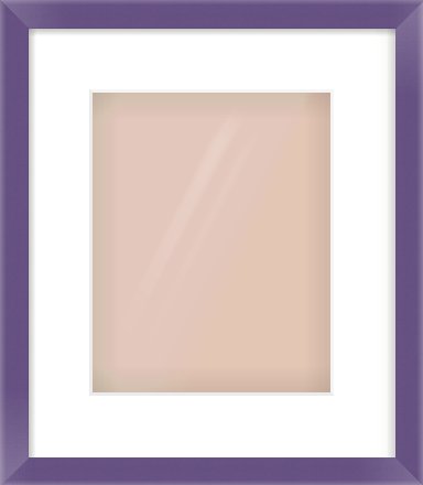 Purple Paint Flat Frame for 20 × 25cm artwork, with Smooth White Single Mount
