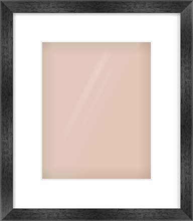 Black Flat Frame for 20 × 25cm artwork, with Smooth White Single Mount