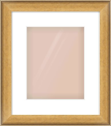 Gold Scoop Frame for 20 × 25cm artwork, with Smooth White Single Mount
