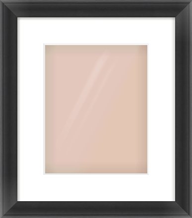 Black Scoop Frame for 20 × 25cm artwork, with Smooth White Single Mount
