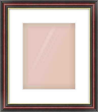 Brown Reverse Frame for 20 × 25cm artwork, with Smooth White Single Mount