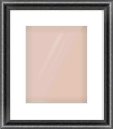 Black Cushion Frame for 20 × 25cm artwork, with Smooth White Single Mount