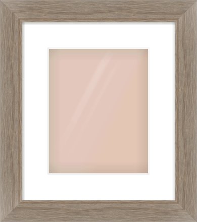 Grey Wood Flat Frame for 20 × 25cm artwork, with Smooth White Single Mount