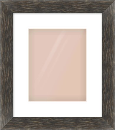 Black Flat Frame for 20 × 25cm artwork, with Smooth White Single Mount