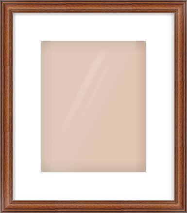 Brown Cushion Frame for 20 × 25cm artwork, with Smooth White Single Mount