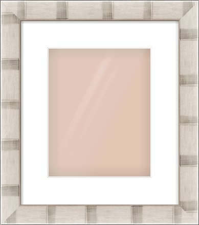 Silver Flat Frame for 20 × 25cm artwork, with Smooth White Single Mount