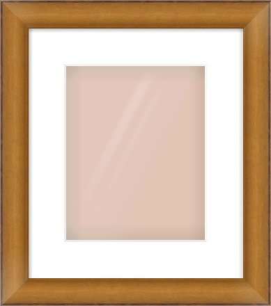 Bronze Cushion Frame for 20 × 25cm artwork, with Smooth White Single Mount