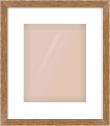 Brushed Bronze with Black Sides Flat Frame for 20 × 25cm artwork, with Smooth White Single Mount