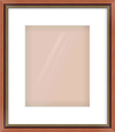 Brown Spoon Frame for 20 × 25cm artwork, with Smooth White Single Mount