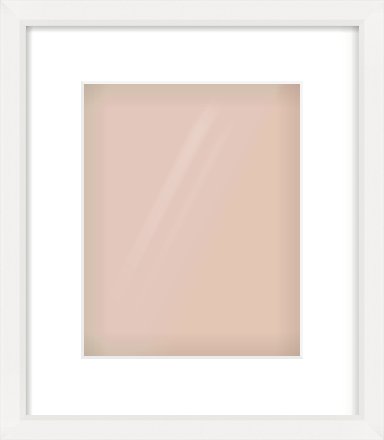 White Beveled Frame for 20 × 25cm artwork, with Smooth White Single Mount