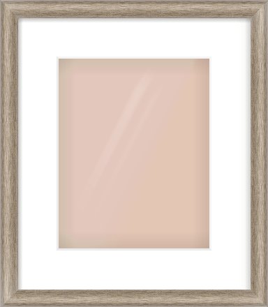 Silver Cushion Frame for 20 × 25cm artwork, with Smooth White Single Mount