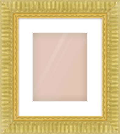Gold Reverse Frame for 20 × 25cm artwork, with Smooth White Single Mount