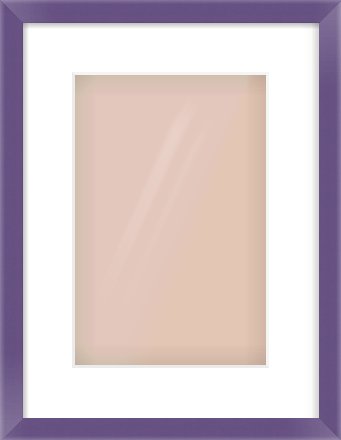 Purple Paint Flat Frame for 20 × 30cm artwork, with Smooth White Single Mount