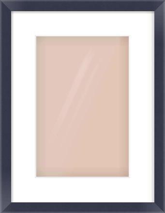 Navy Paint Flat Frame for 20 × 30cm artwork, with Smooth White Single Mount