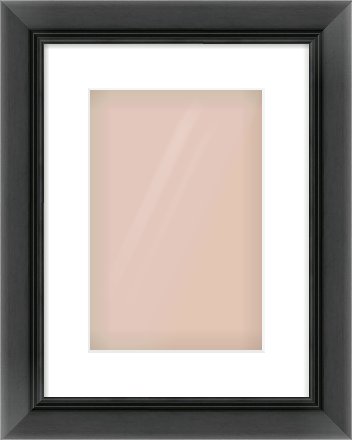 Black Reverse Frame for 20 × 30cm artwork, with Smooth White Single Mount