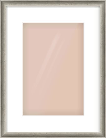 Silver Cushion Frame for 20 × 30cm artwork, with Smooth White Single Mount