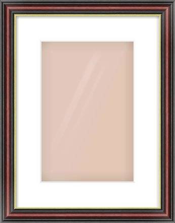 Brown Reverse Frame for 20 × 30cm artwork, with Smooth White Single Mount