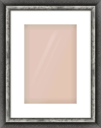 Black / Pewter Reverse Frame for 20 × 30cm artwork, with Smooth White Single Mount