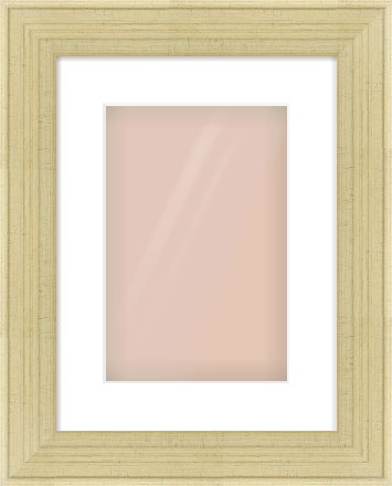 Silver Flat Frame for 20 × 30cm artwork, with Smooth White Single Mount