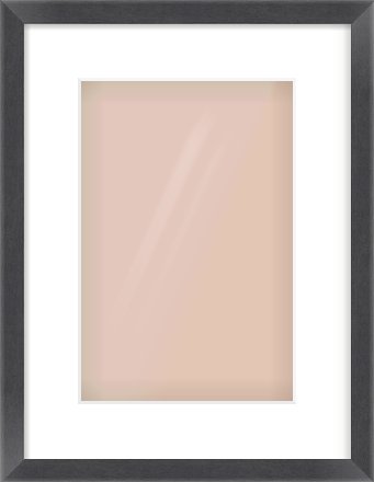 Black Flat Frame for 20 × 30cm artwork, with Smooth White Single Mount