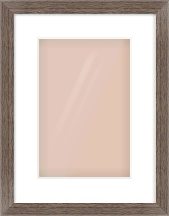 Dark Walnut Flat Frame for 20 × 30cm artwork, with Smooth White Single Mount