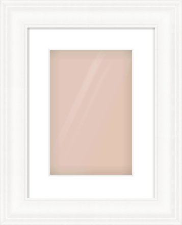 White Scoop Frame for 20 × 30cm artwork, with Smooth White Single Mount