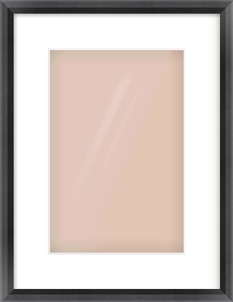 Black Angle Frame for 20 × 30cm artwork, with Smooth White Single Mount
