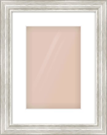 Silver Scoop Frame for 20 × 30cm artwork, with Smooth White Single Mount