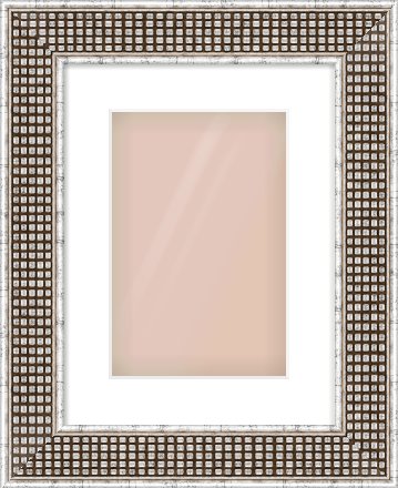Silver Flat Frame for 20 × 30cm artwork, with Smooth White Single Mount