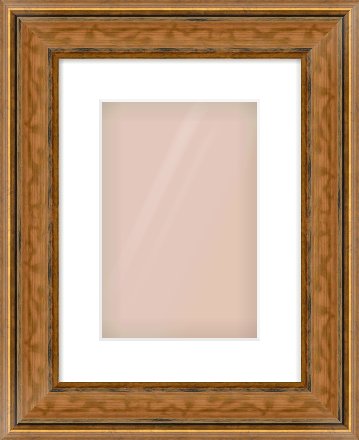 Gold Scoop Frame for 20 × 30cm artwork, with Smooth White Single Mount
