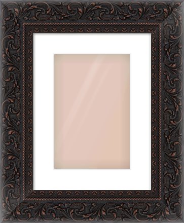 Black Reverse Frame for 20 × 30cm artwork, with Smooth White Single Mount